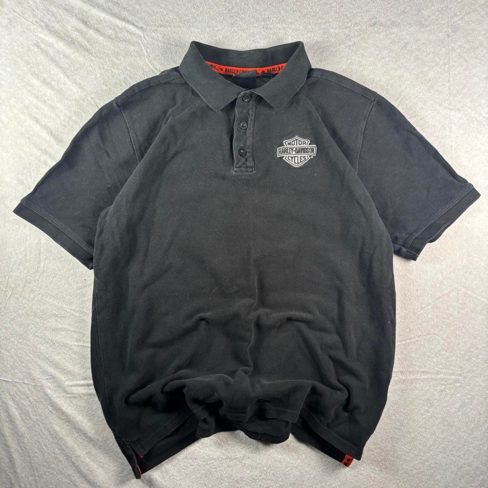 Vintage Harley-Davidson Black Polo Shirt – Size L